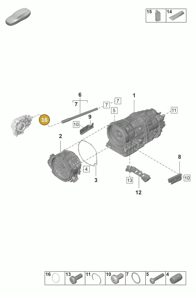 PAF008236 — Porsche Panamera (2020-2023) diagram p58320010, position 16