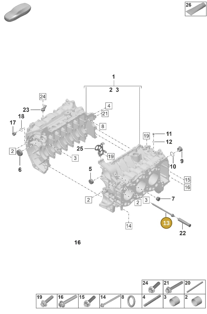 PAF008240 — Porsche 911 (2024-2025) diagram p53000002, position 13