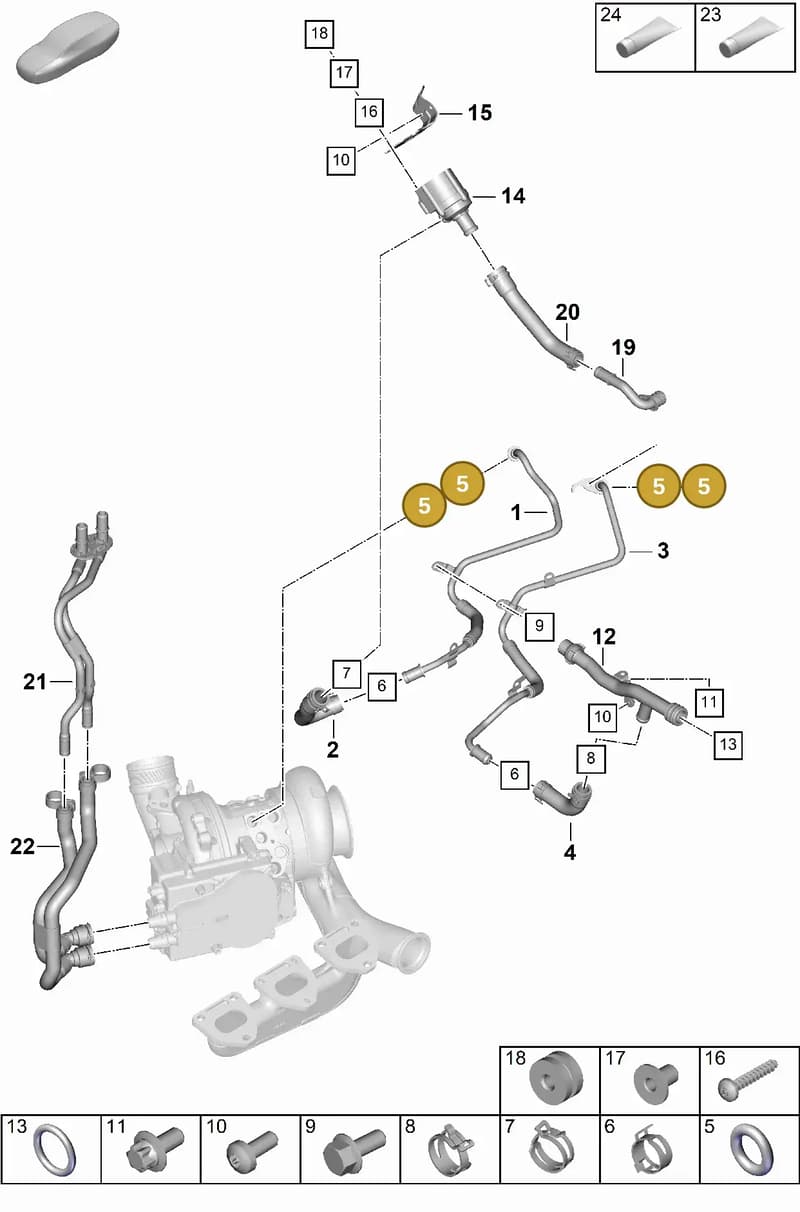 PAF008288A — Porsche 911 (2024-2025) diagram p63202110, position 5
