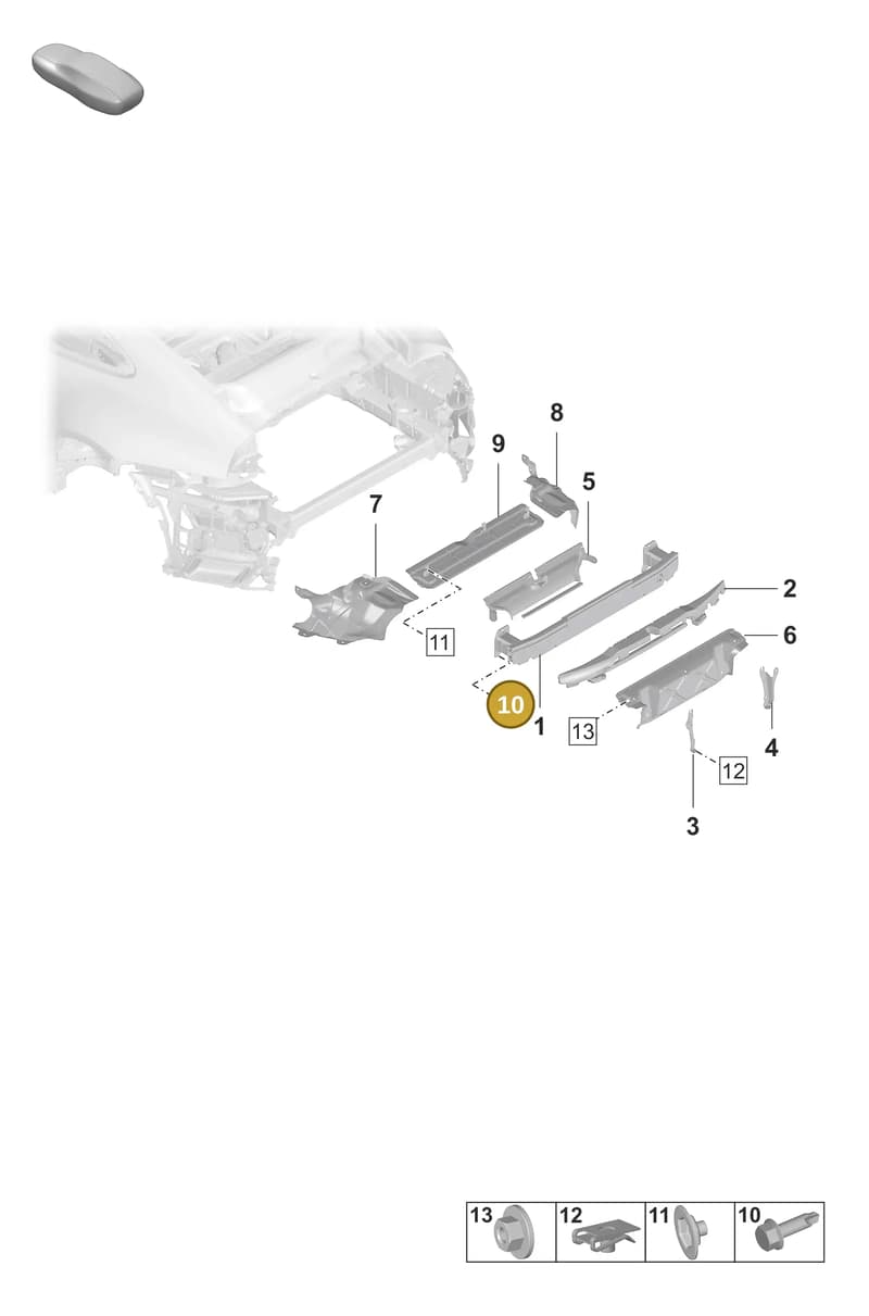 PAF008295 — Porsche 911 (2018-2024) diagram p53802810, position 10