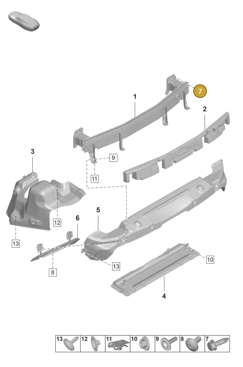 PAF008295 — Porsche 911 (2021-2022) diagram p59802900, position 7