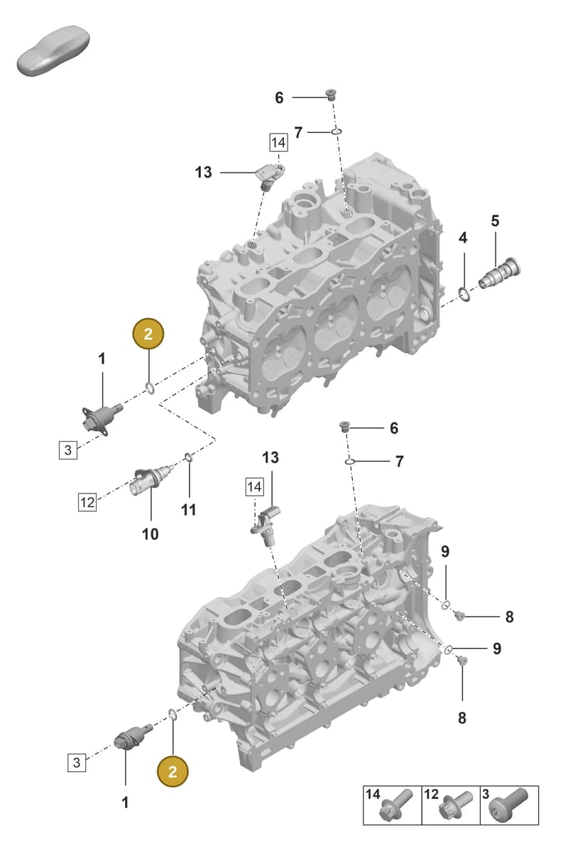 PAF008303 — Porsche 911 (2024-2025) diagram p53103020, position 2