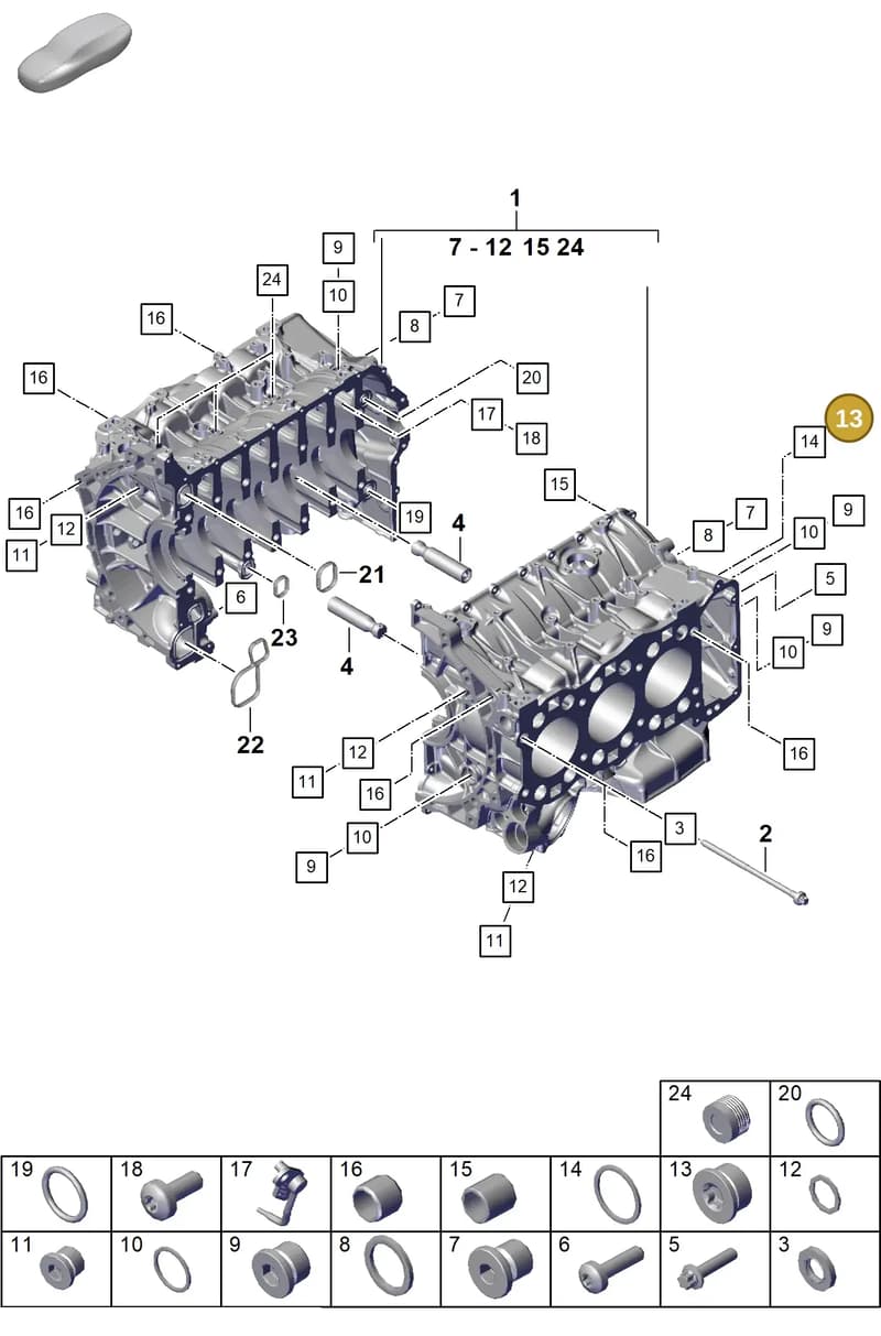 PAF008311 — Porsche 911 (2024-2025) diagram p63101150, position 13