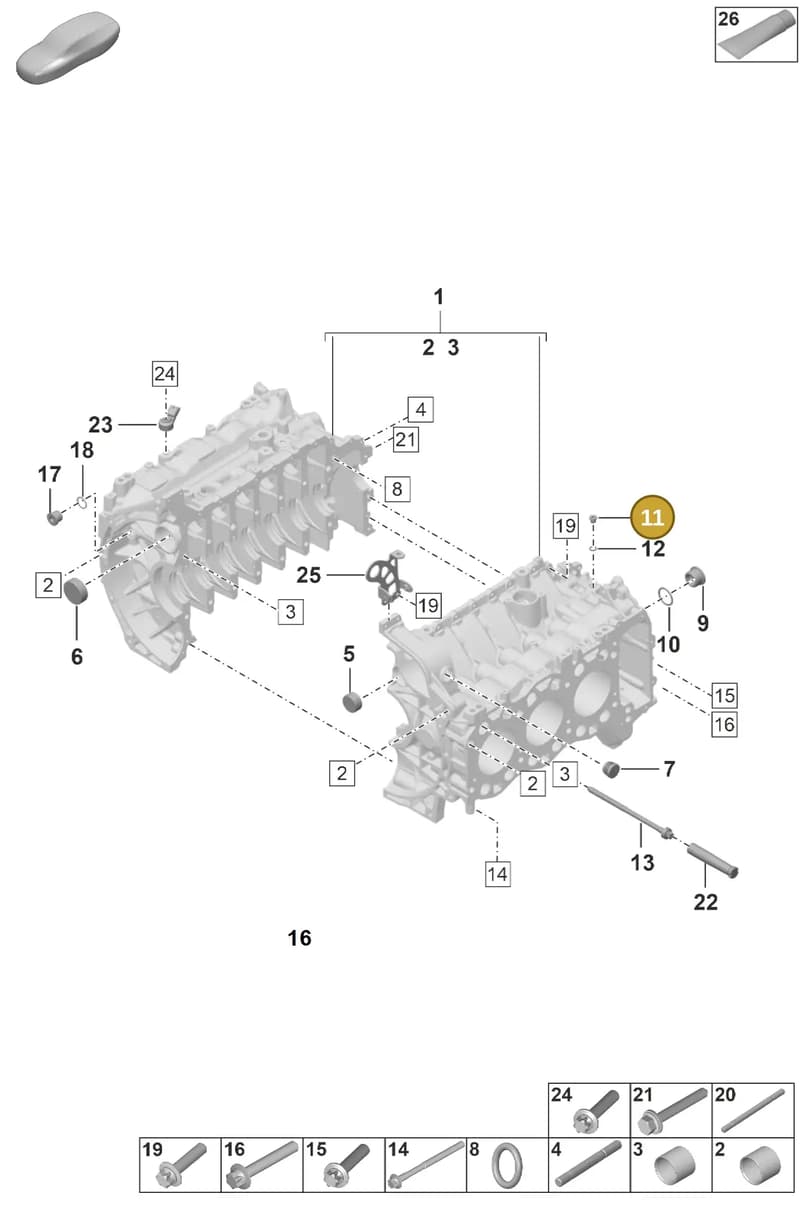 PAF008319 — Porsche 911 (2024-2025) diagram p53000002, position 11