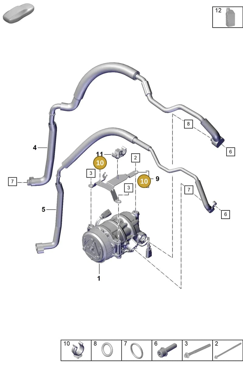 PAF008344 — Porsche Boxster Spyder (2019-2020) diagram p55814200, position 10