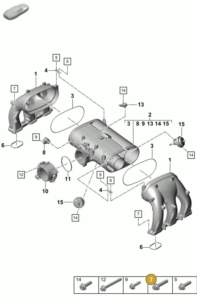 PAF008356 — Porsche Boxster Spyder (2019-2020) diagram p55107100, position 7
