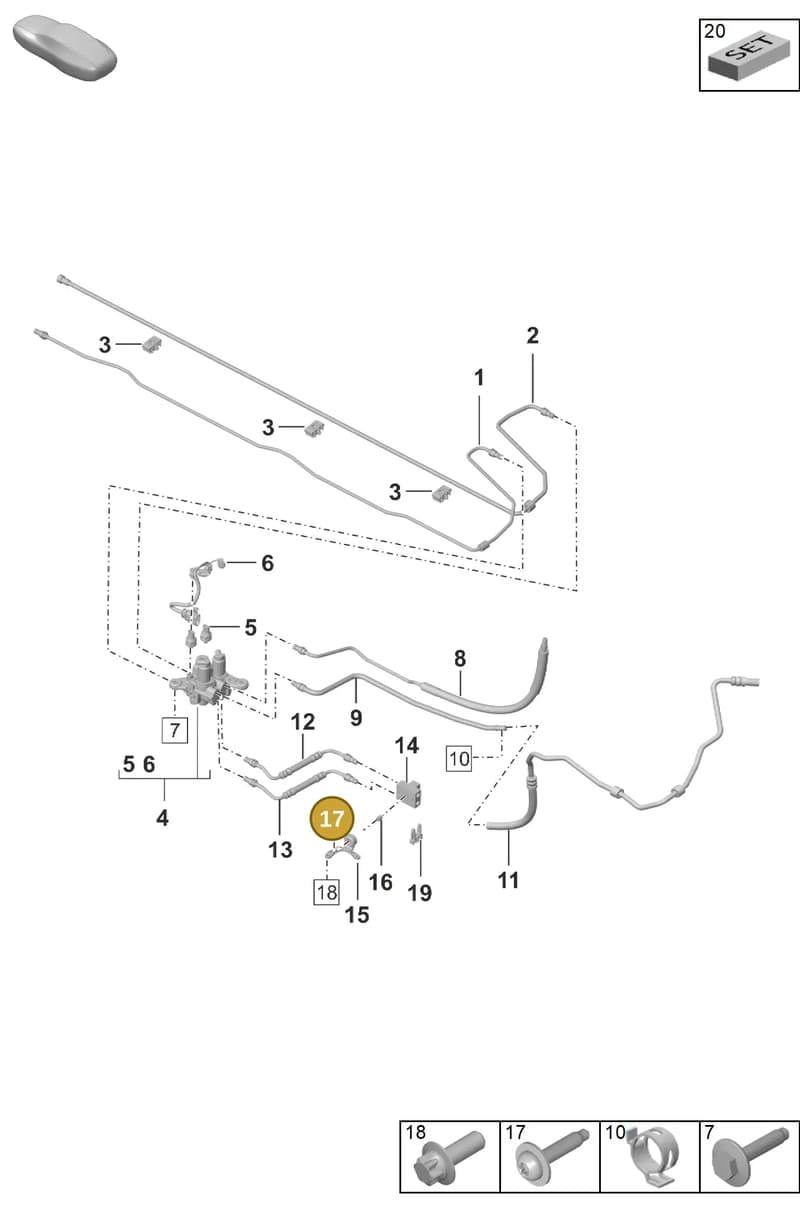 PAF008387 — Porsche 911 (2020-2022) diagram p53402110, position 17