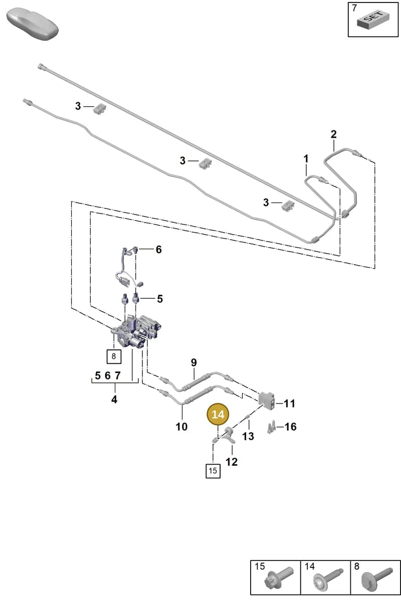 PAF008387 — Porsche 911 (2024-2025) diagram p63502150, position 14