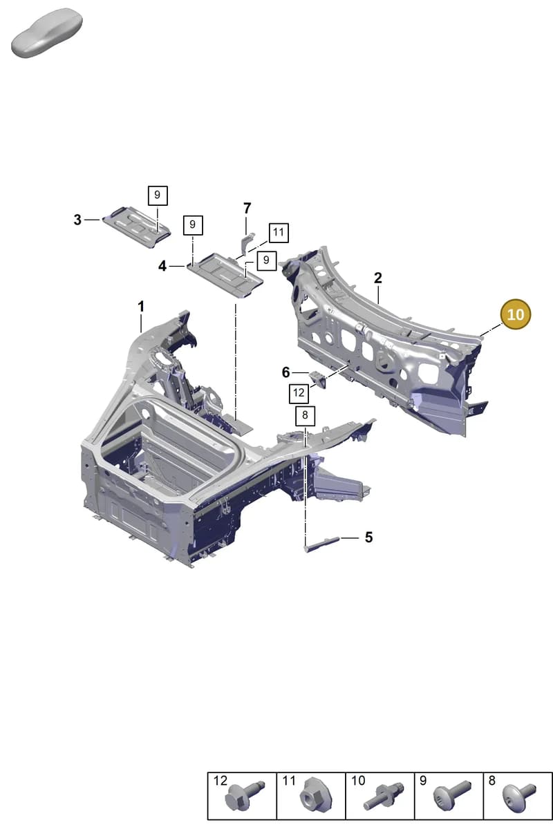 PAF008419 — Porsche 911 (2024-2025) diagram p63801100, position 10