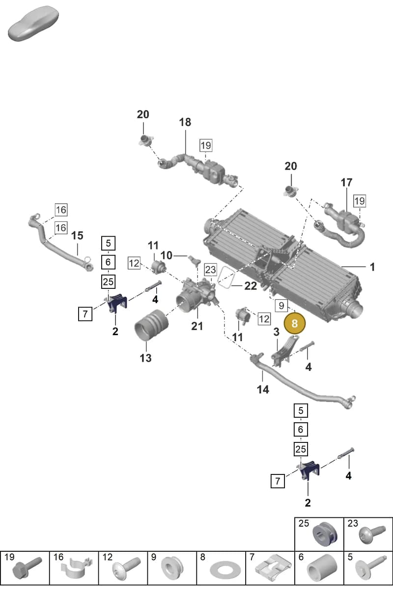 PAF008434 — Porsche 911 (2018-2024) diagram p53107200, position 8