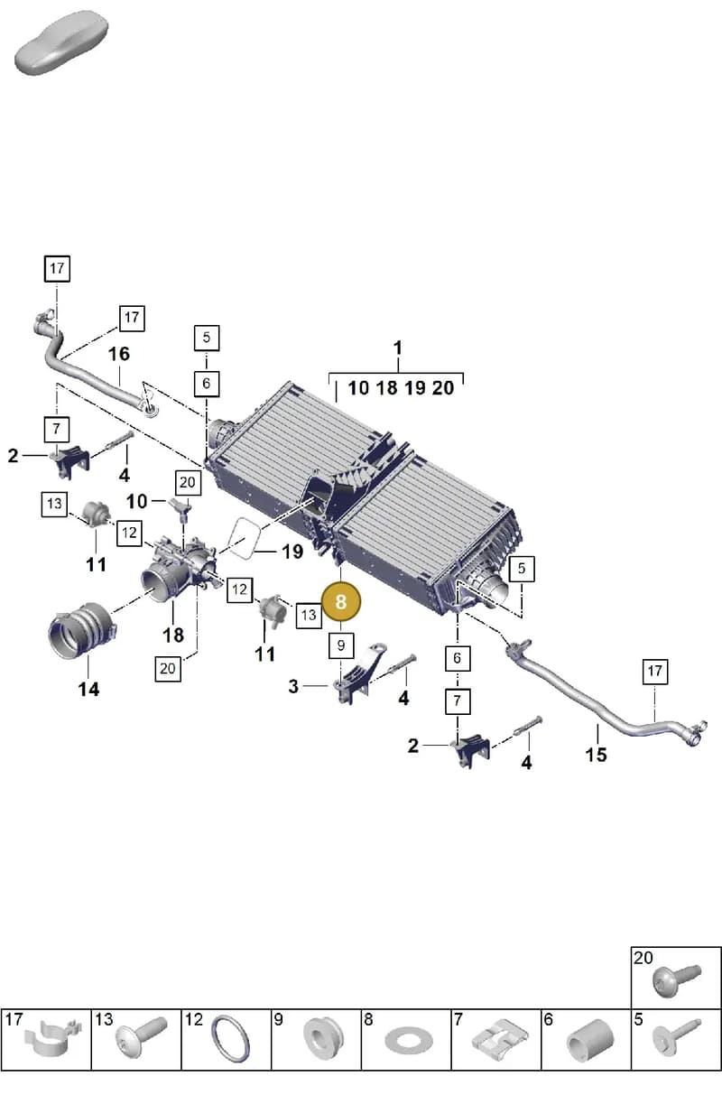 PAF008434 — Porsche 911 (2024-2025) diagram p63107200, position 8