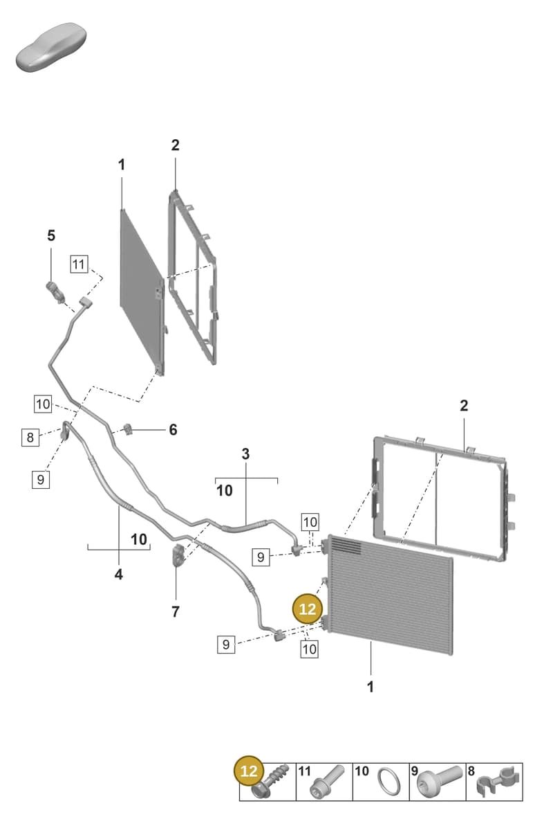 PAF008437 — Porsche 911 (2021-2022) diagram p59814800, position 12