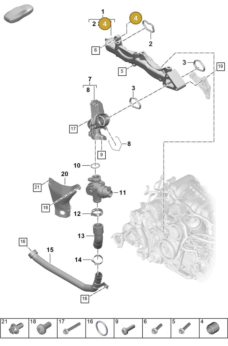PAF008459 — Porsche 911 (2024-2025) diagram p63105050, position 4