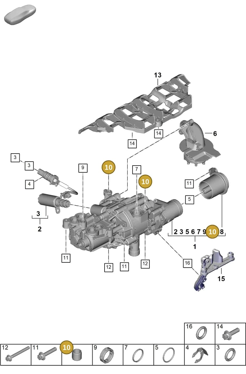 PAF008461 — Porsche 911 (2024-2025) diagram p63104010, position 10