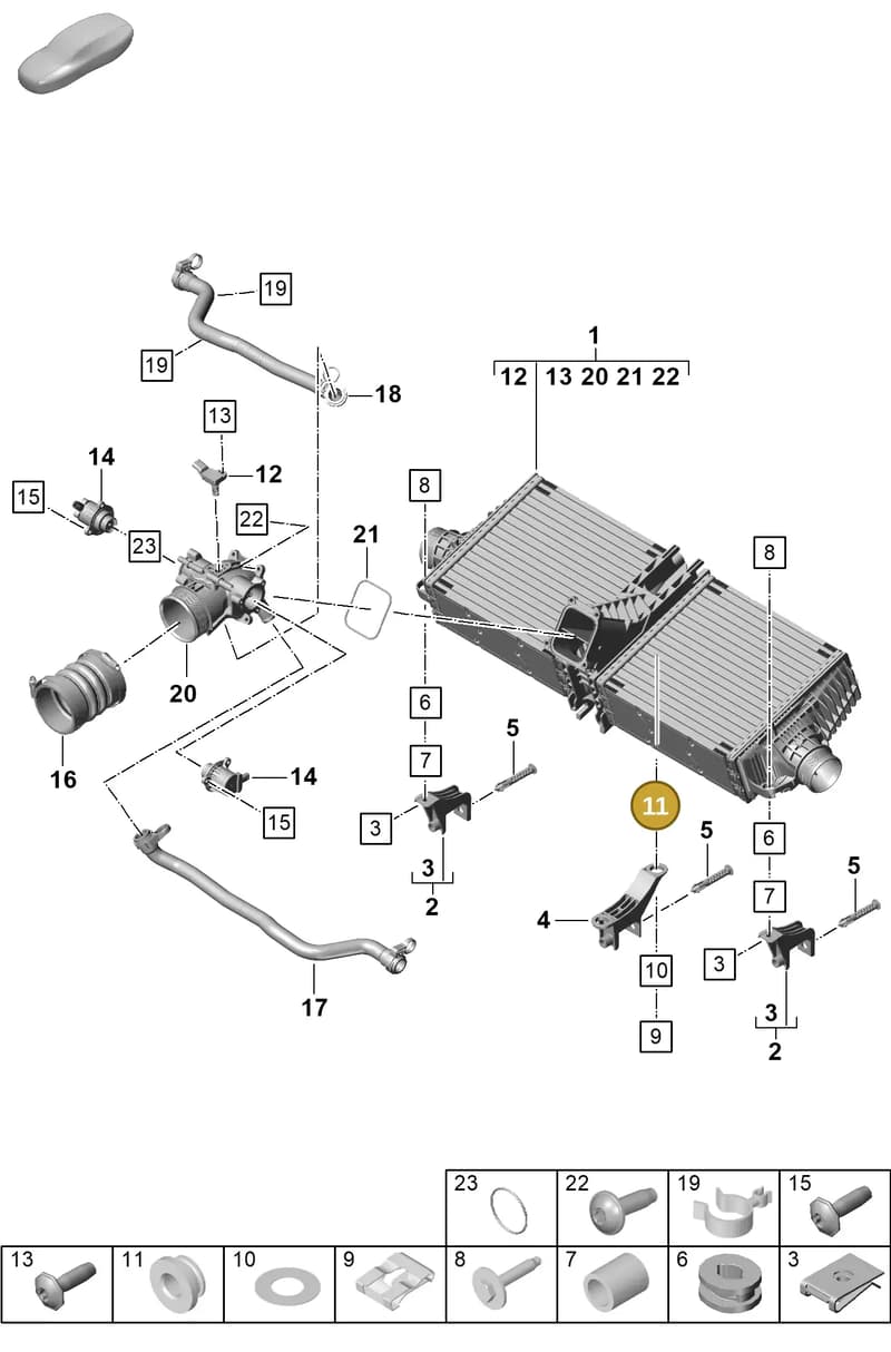 PAF008475 — Porsche 911 (2020-2022) diagram p57107200, position 11