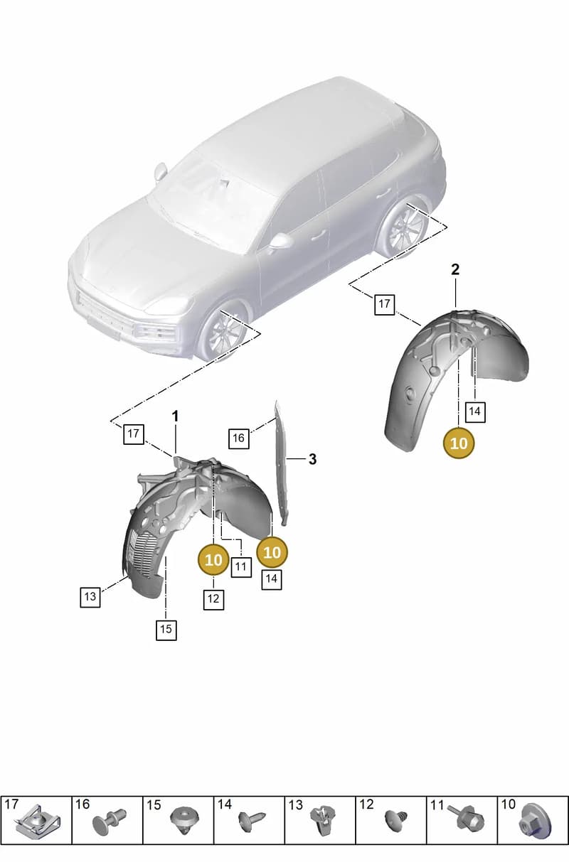 PAF008489 — Porsche Cayenne Coupe (2023-2023) diagram p60801750, position 10