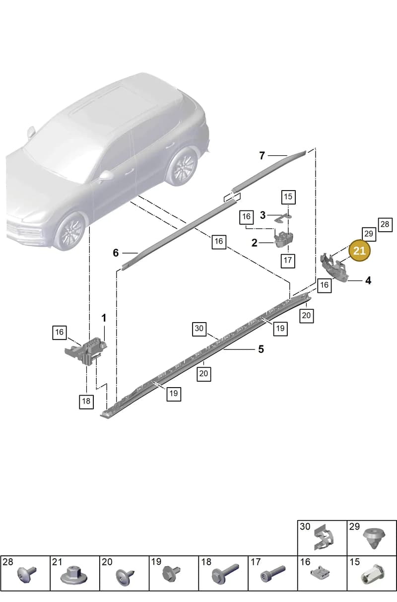 PAF008489 — Porsche Cayenne Coupe (2023-2023) diagram p60810200, position 21