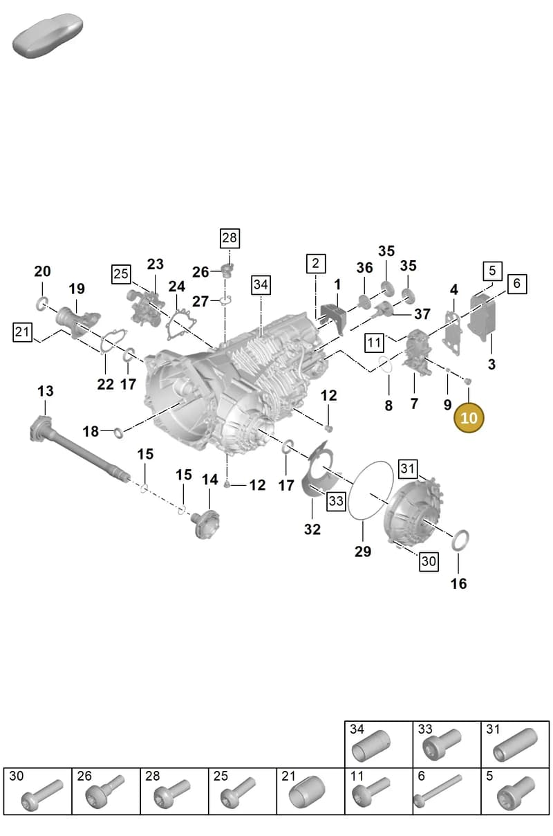 PAF008528 — Porsche 911 (2021-2022) diagram p59301100, position 10