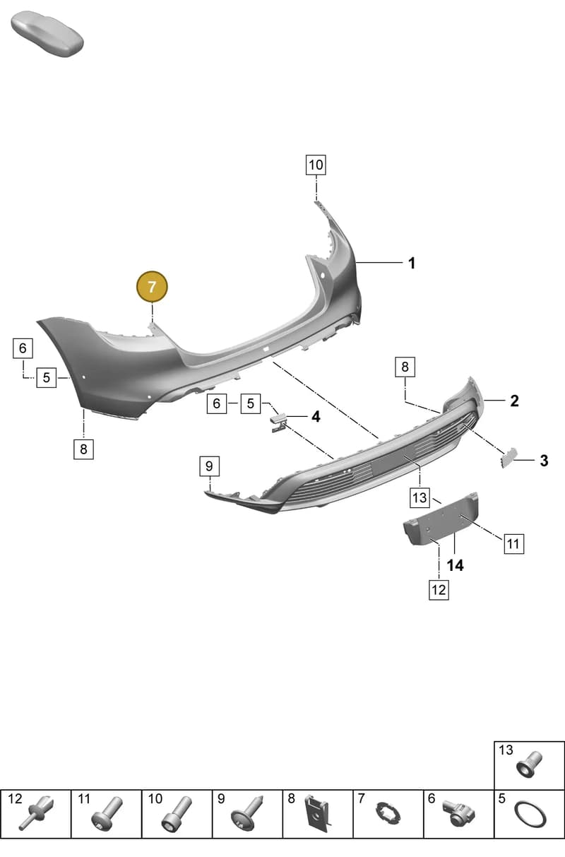 PAF008543 — Porsche Taycan Sport Turismo (2023-2025) diagram p64802551, position 7
