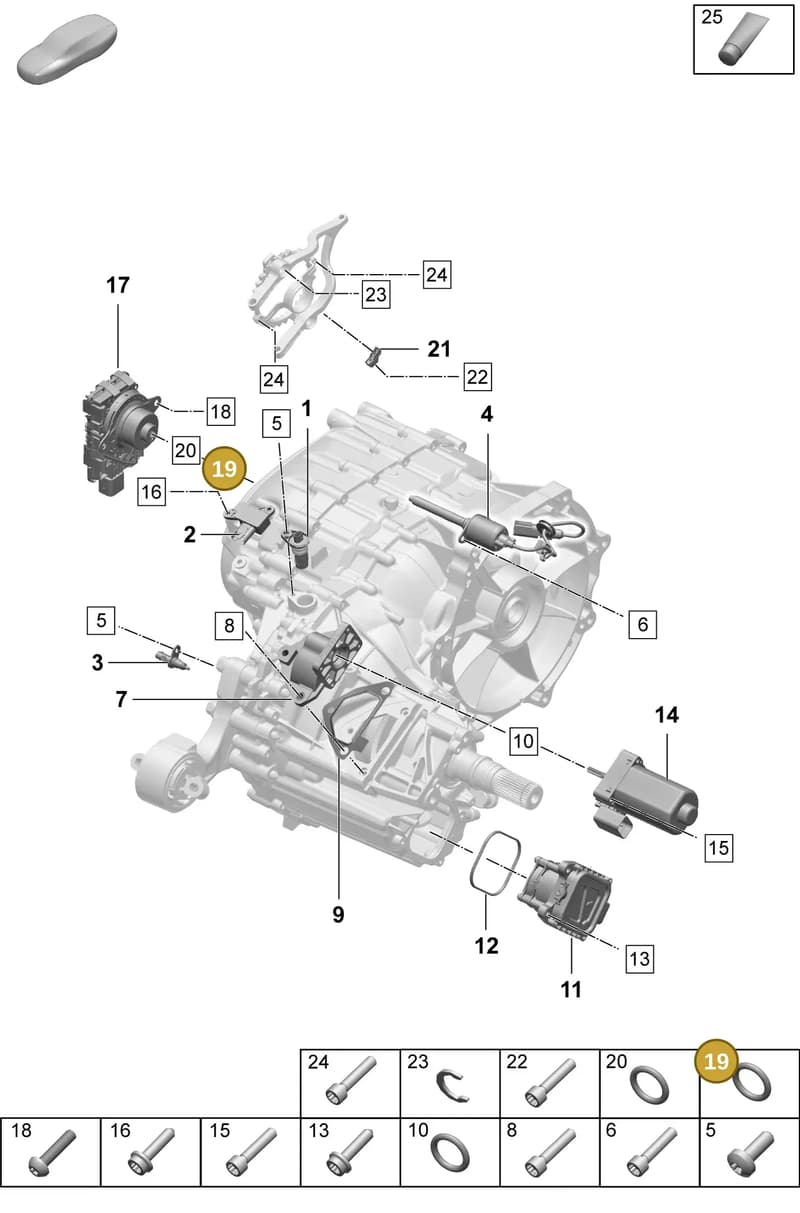 PAF008546 — Porsche Taycan Sport Turismo (2023-2025) diagram p64355200, position 19