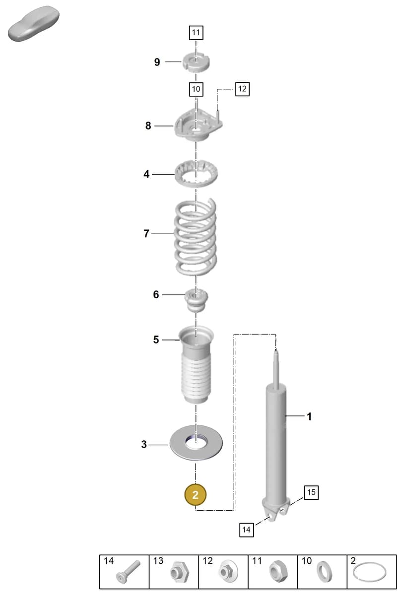 PAF008572 — Porsche 911 (2024-2025) diagram p63502010, position 2