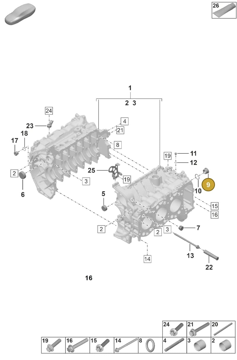 PAF008573 — Porsche 911 (2024-2025) diagram p53000002, position 9