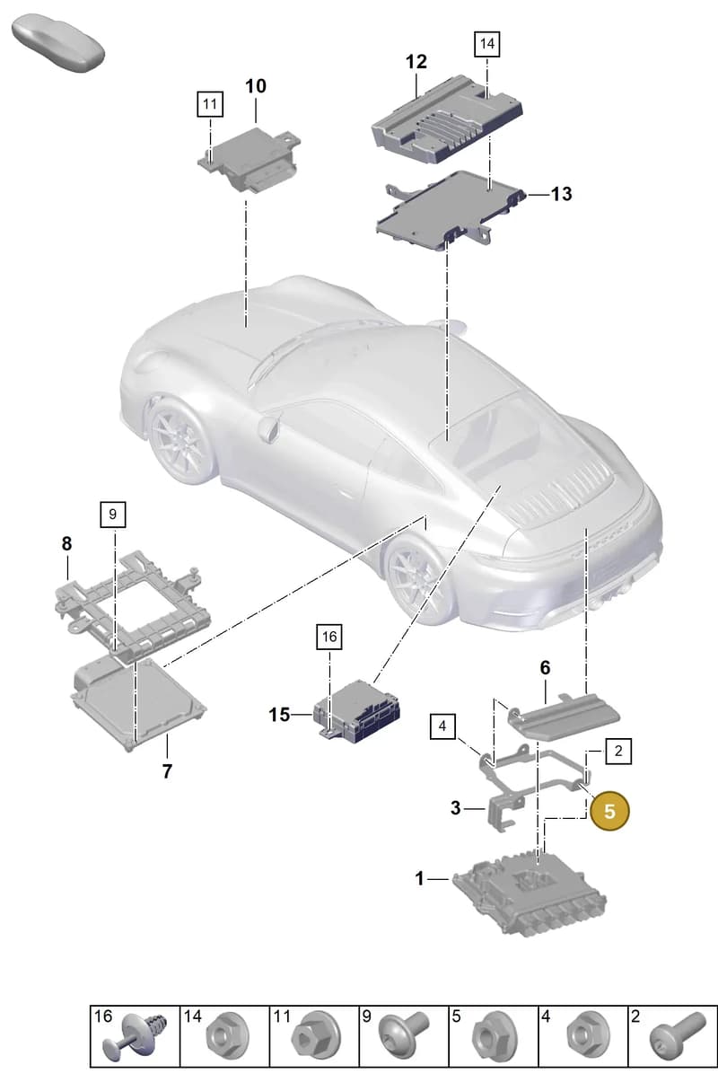 PAF008573 — Porsche 911 (2024-2025) diagram p63901000, position 5