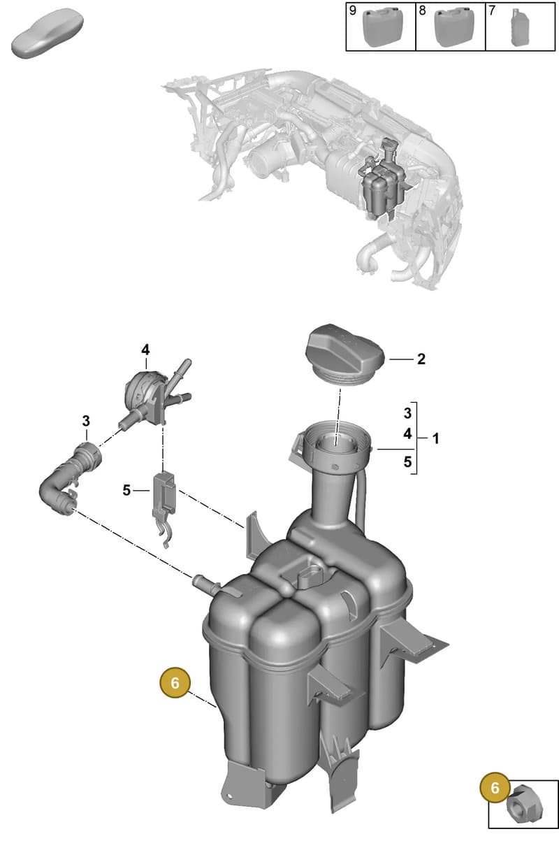 PAF008573 — Porsche 911 (2024-2025) diagram p63105100, position 6