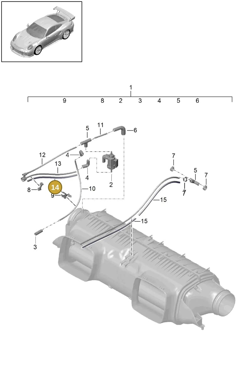 PAF008618 — Porsche 911 (2013-2020) diagram p42106010, position 14