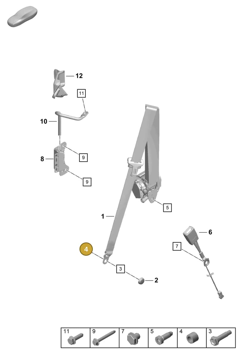 PAF008626 — Porsche Boxster Spyder (2019-2020) diagram p54812000, position 4