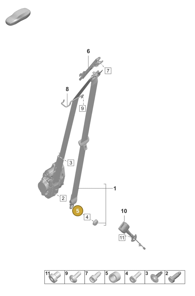 PAF008626 — Porsche Taycan Sport Turismo (2023-2025) diagram p56812000, position 5