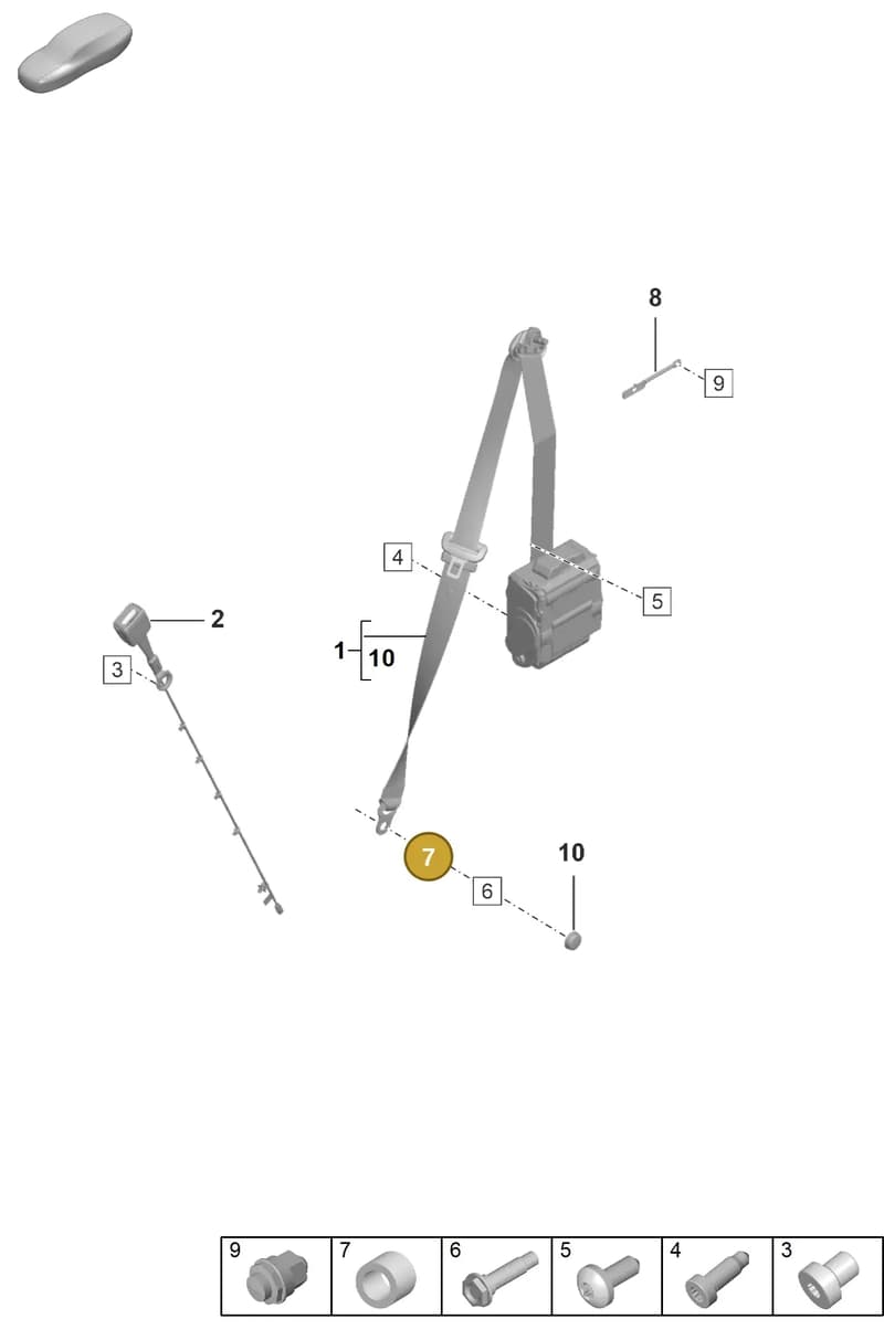 PAF008626 — Porsche 911 (2021-2022) diagram p59812000, position 7