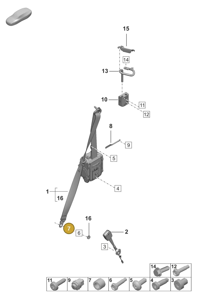 PAF008626 — Porsche 911 (2024-2025) diagram p53812000, position 7