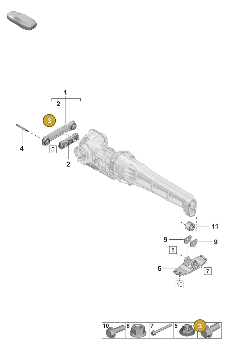 PAF008637 — Porsche 911 (2024-2025) diagram p53304300, position 3
