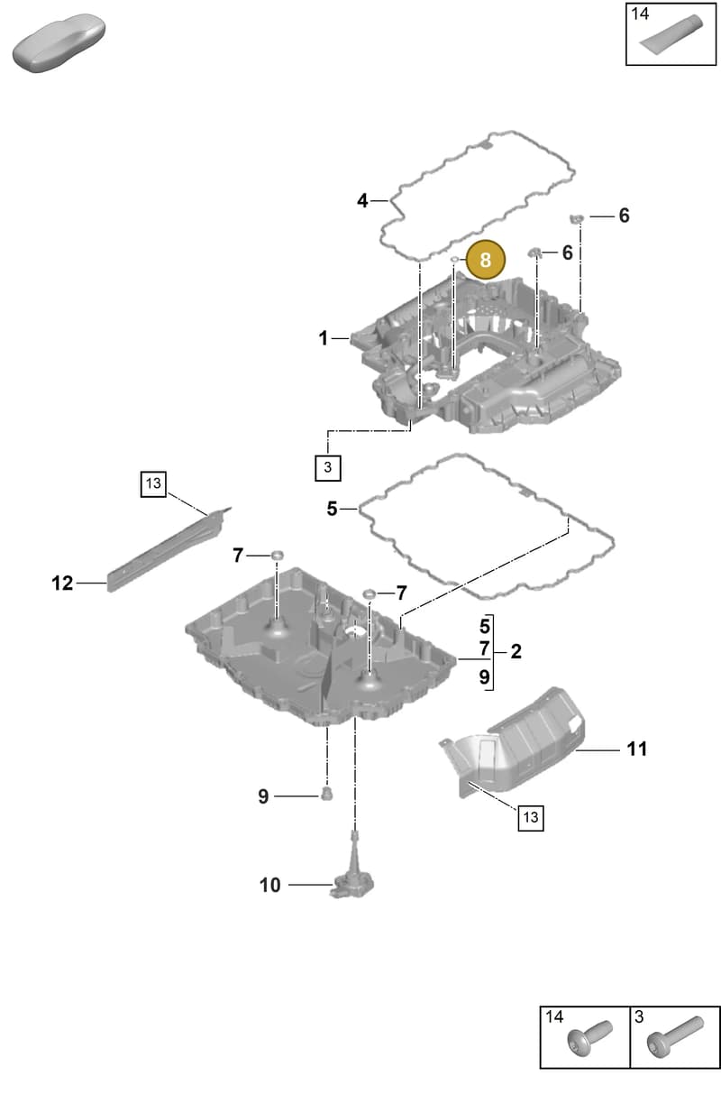 PAF008640 — Porsche 911 (2024-2025) diagram p63104050, position 8