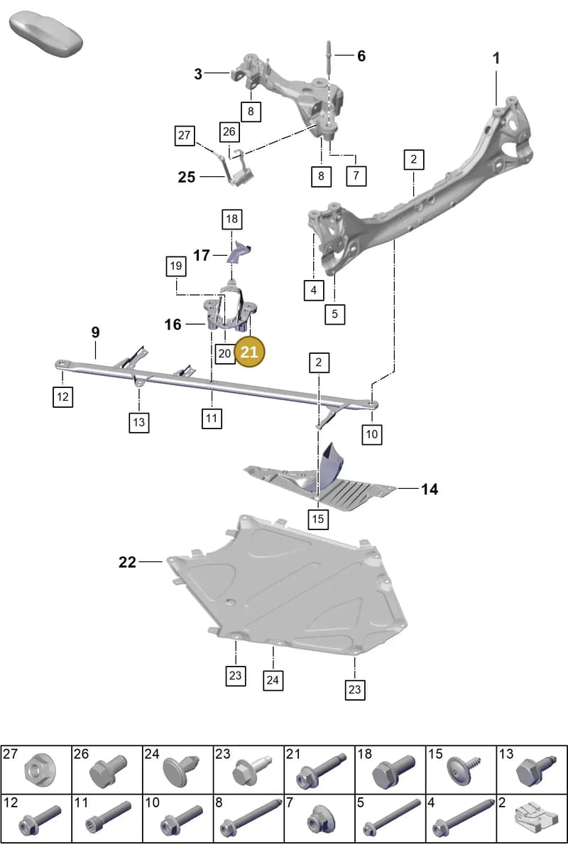 PAF008642 — Porsche 911 (2024-2025) diagram p63501000, position 21