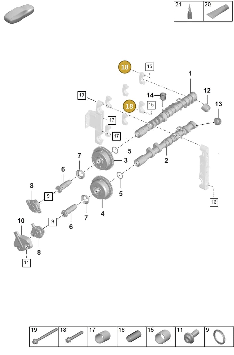 PAF008652 — Porsche 911 (2024-2025) diagram p63103100, position 18