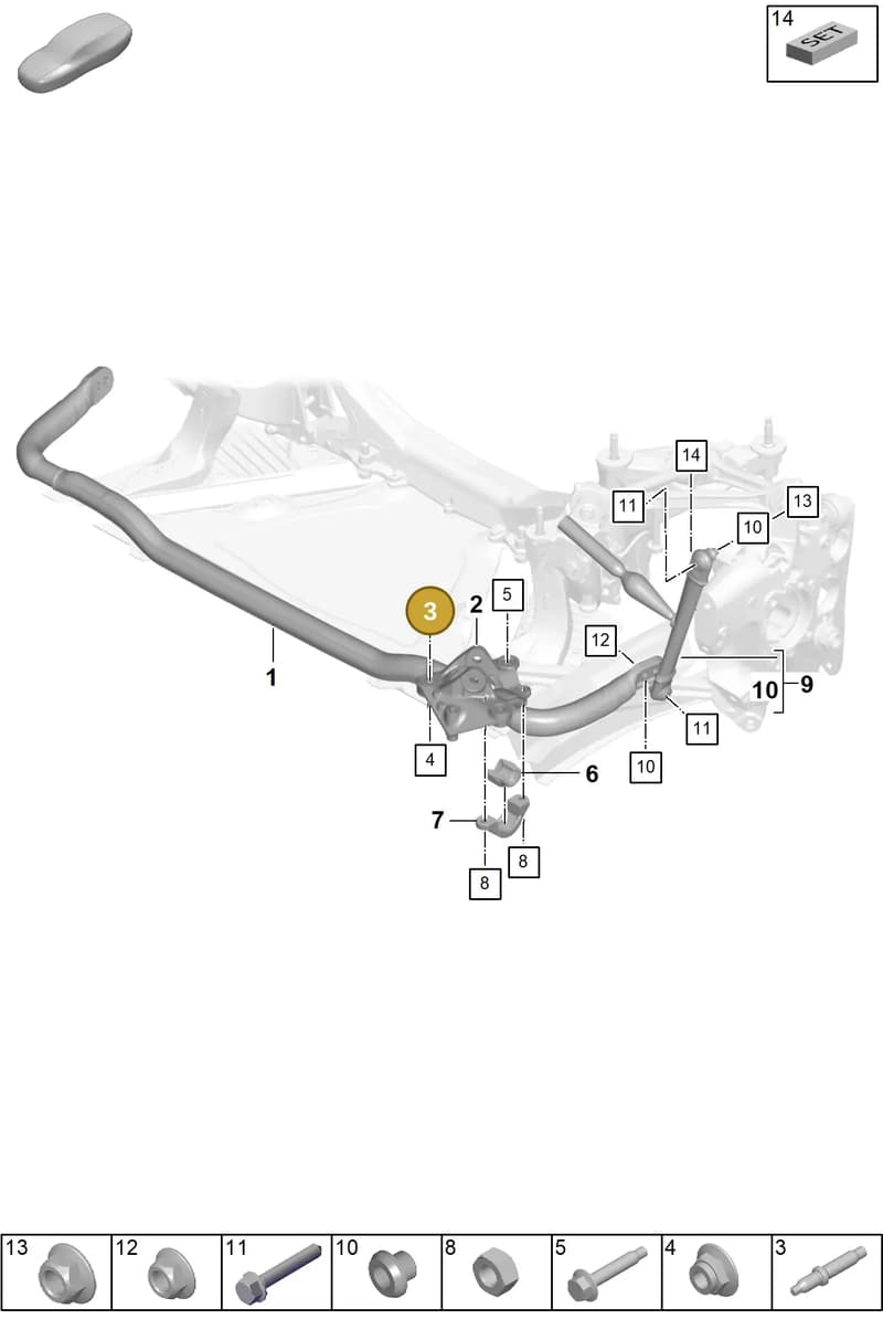 PAF008654 — Porsche 911 (2021-2022) diagram p59502110, position 3