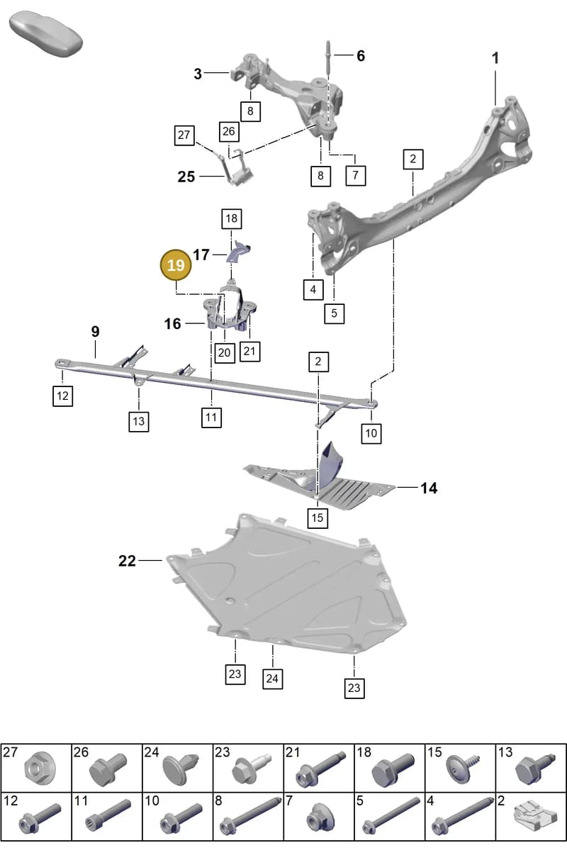 PAF008654 — Porsche 911 (2024-2025) diagram p63501000, position 19