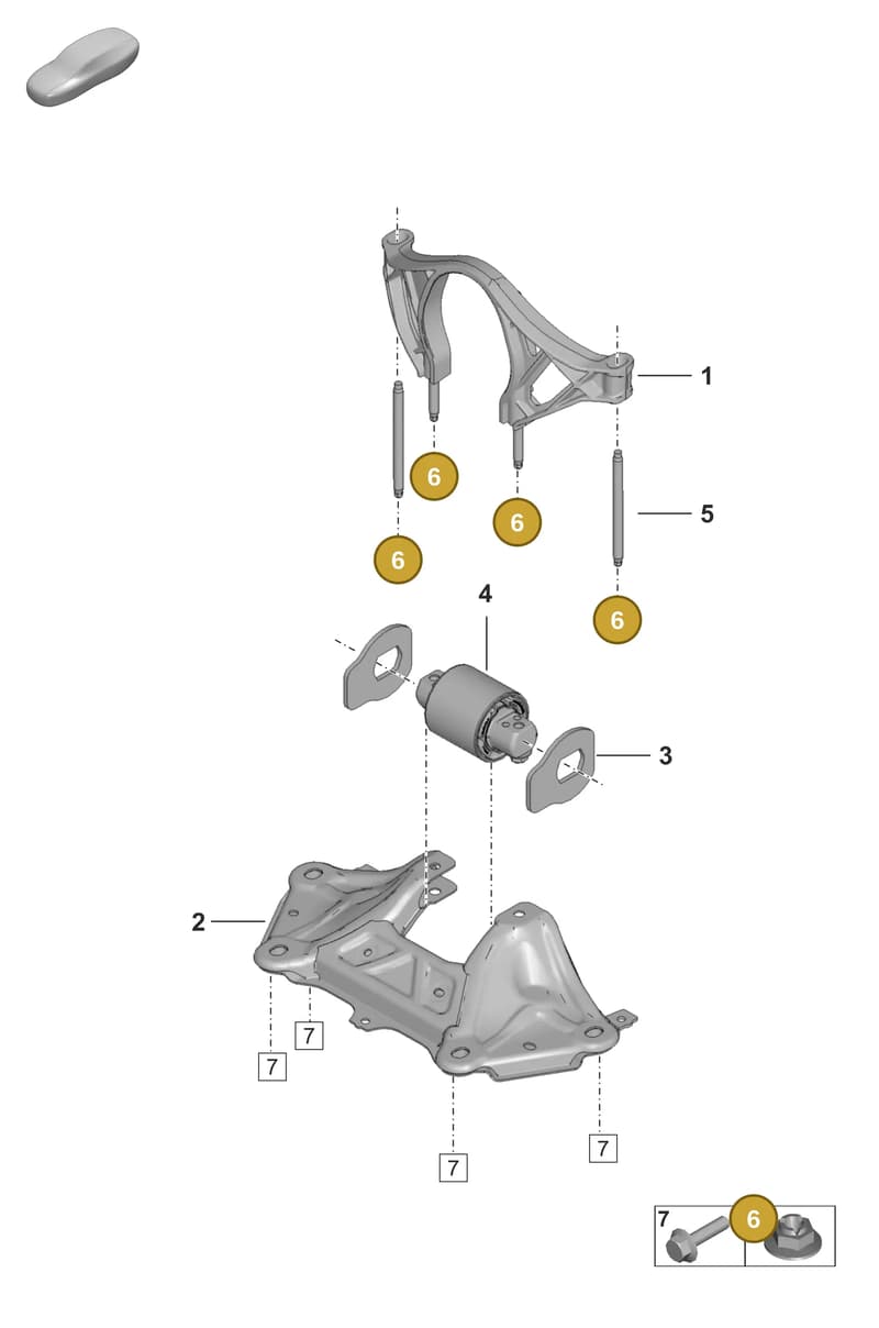 PAF008660 — Porsche 911 (2024-2025) diagram p53306000, position 6