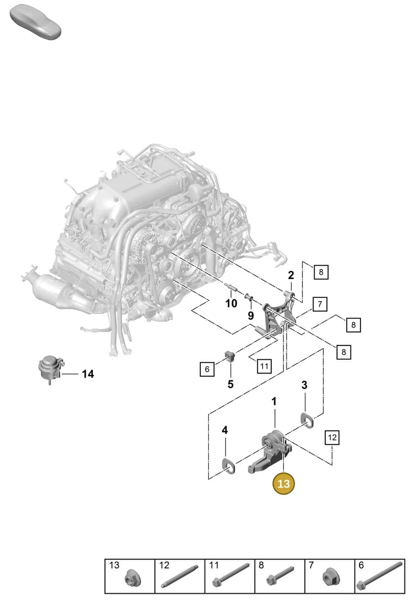 PAF008660 — Porsche Boxster Spyder (2019-2020) diagram p55109000, position 13+15