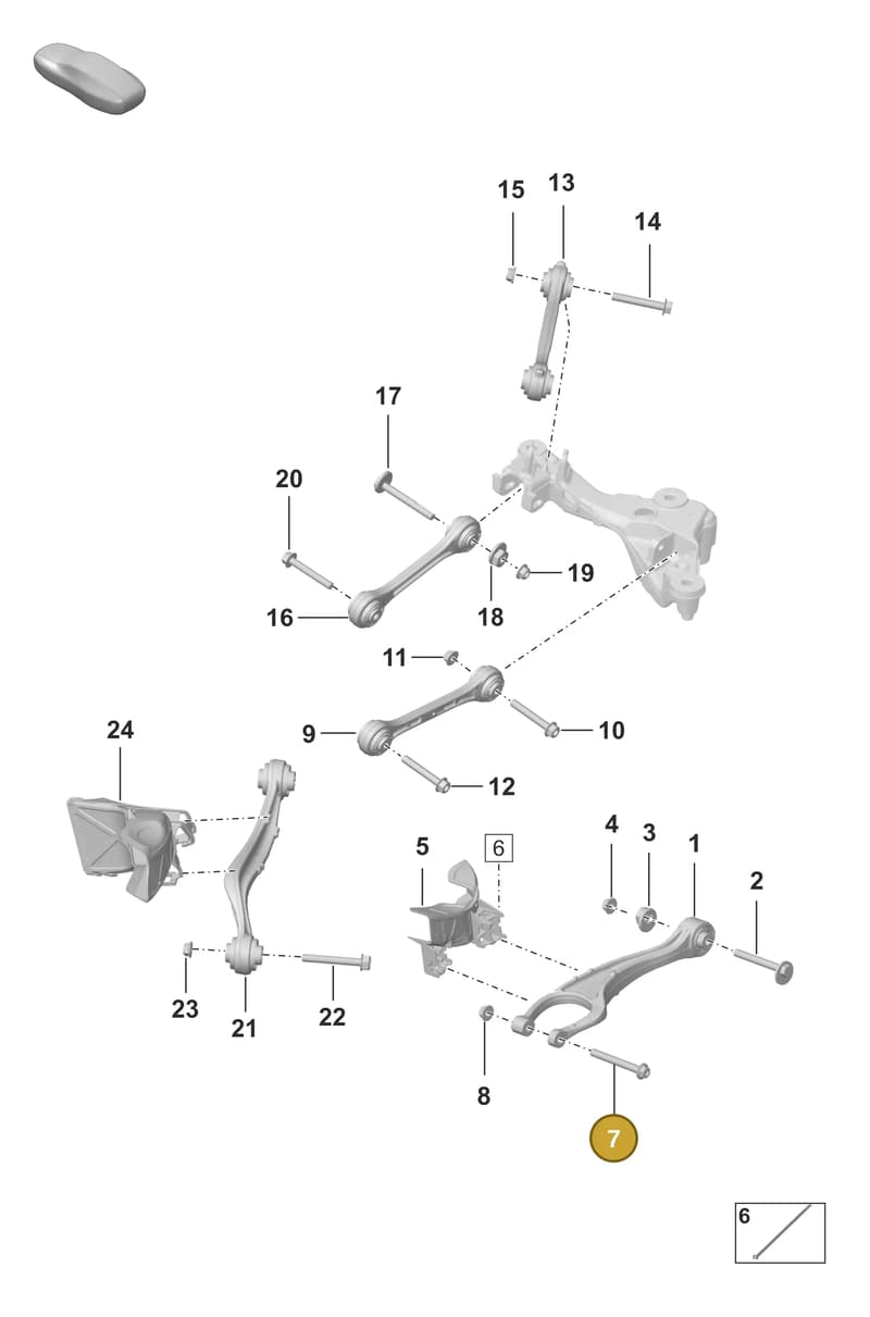 PAF008674 — Porsche 911 (2020-2022) diagram p53501010, position 7