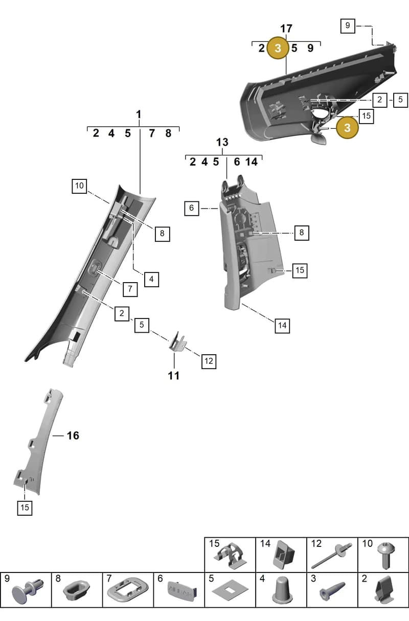 PAF008713 — Porsche 911 (2024-2025) diagram p63807200, position 3