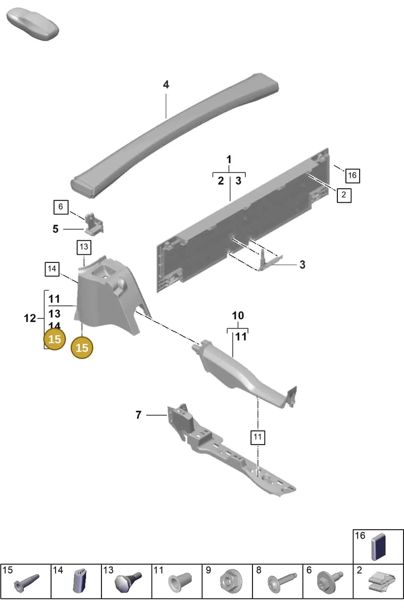 PAF008713 — Porsche 911 (2024-2025) diagram p63807530, position 15