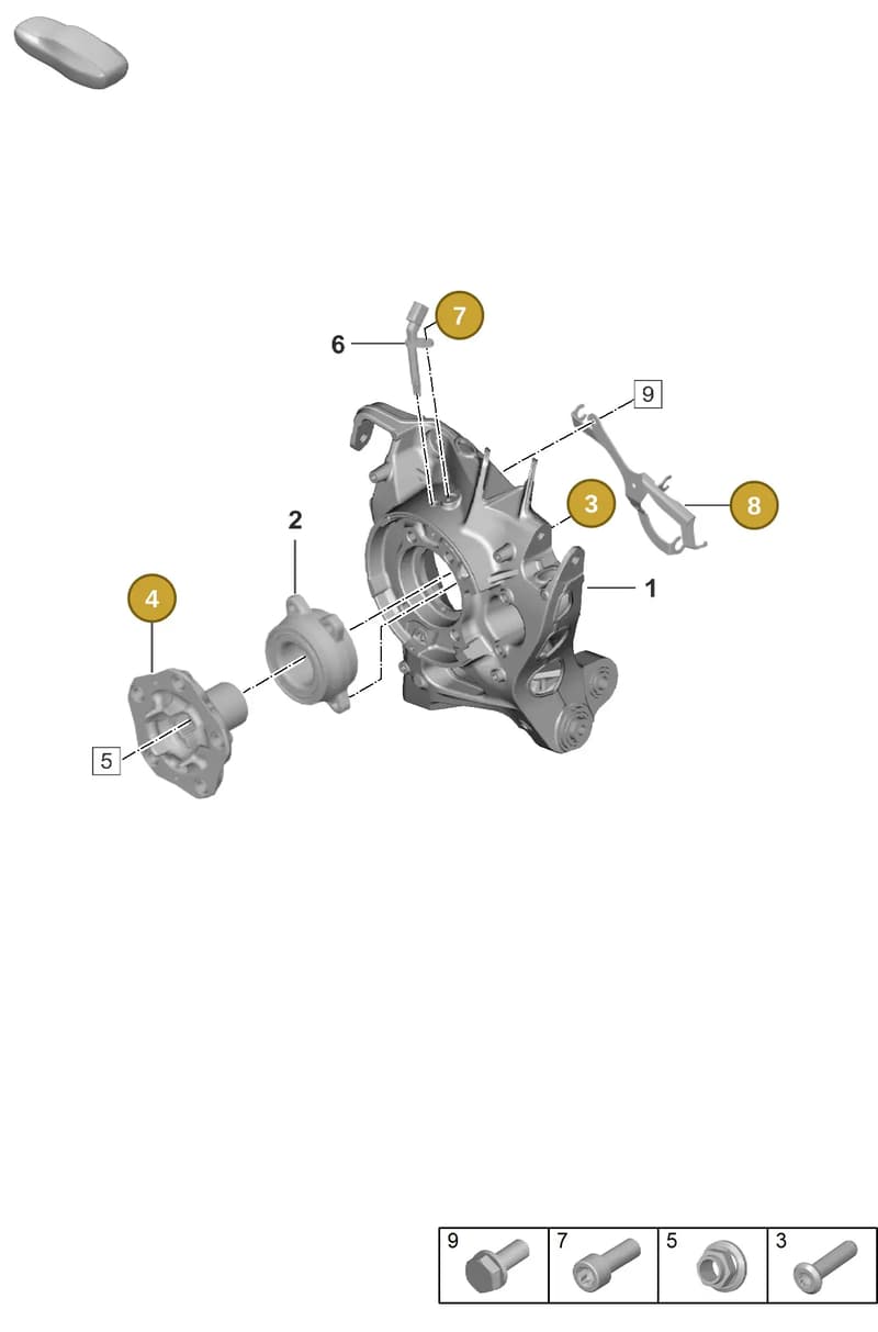 PAF008735 — Porsche 911 (2018-2024) diagram p53501000, position 3+4+7+8