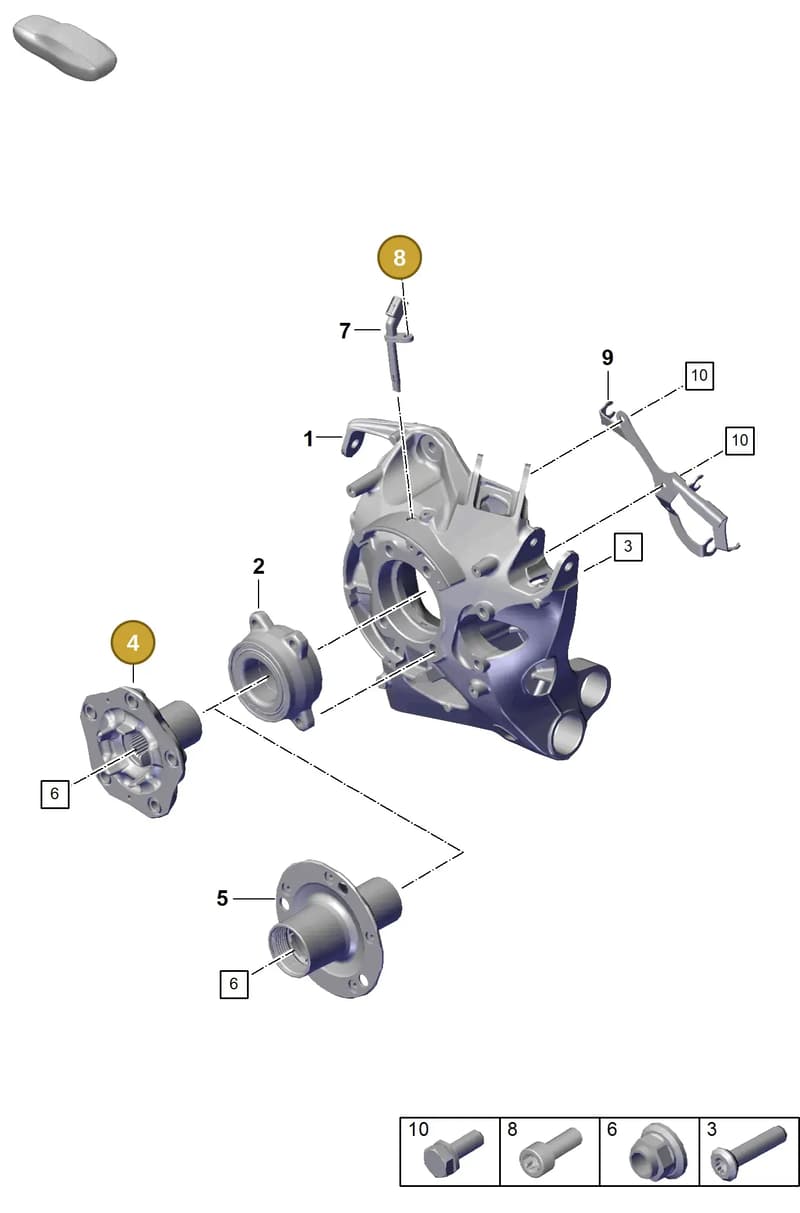 PAF008735 — Porsche 911 (2020-2022) diagram p57501000, position 4+8
