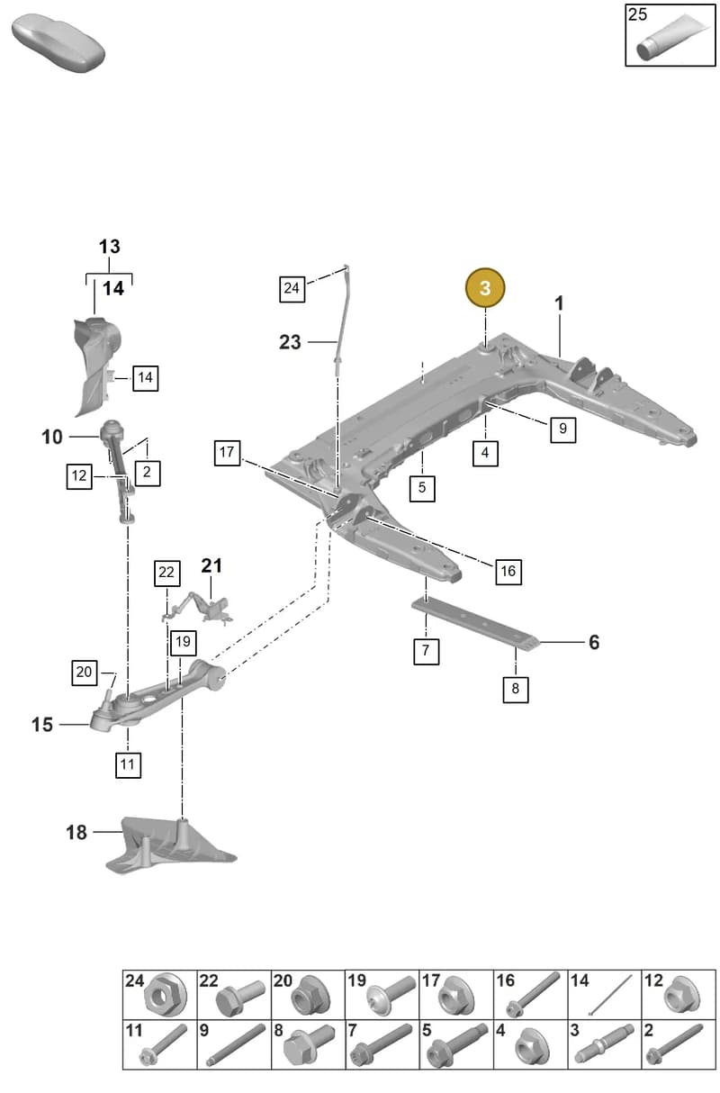 PAF008737 — Porsche 911 (2024-2025) diagram p53401000, position 3
