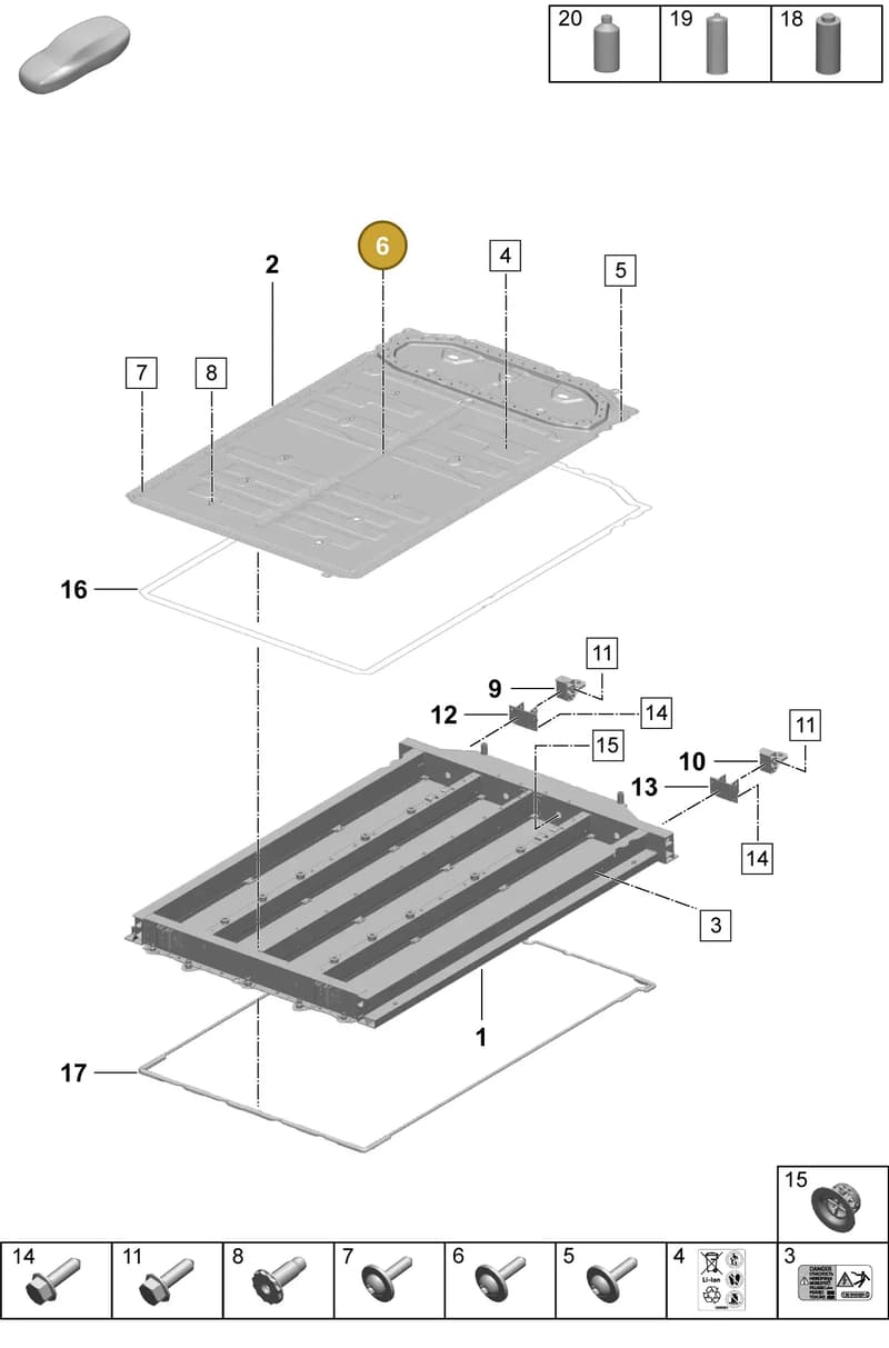 PAF008738 — Porsche Macan (2024-2024) diagram p61251010, position 6