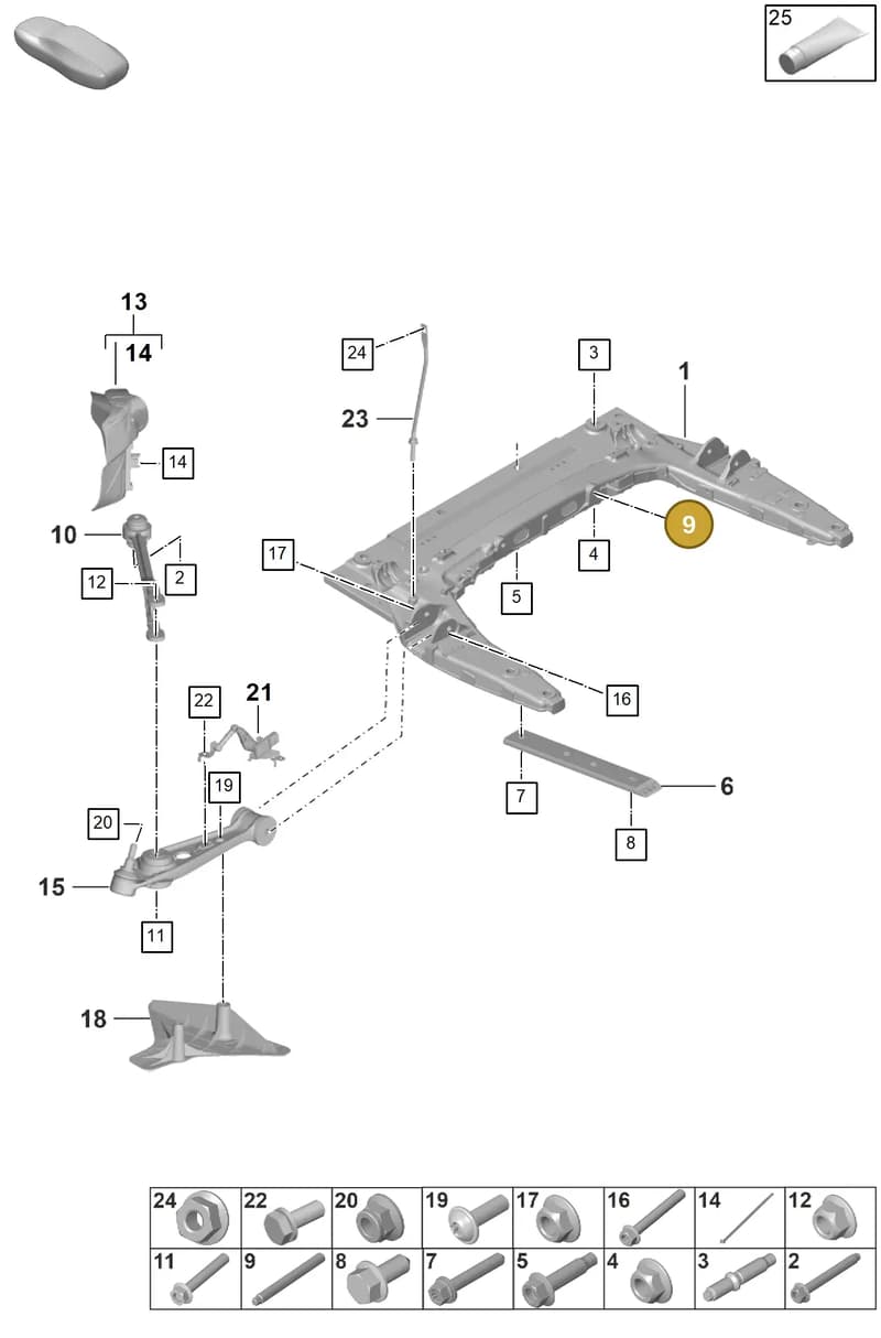 PAF008741 — Porsche 911 (2024-2025) diagram p53401000, position 9