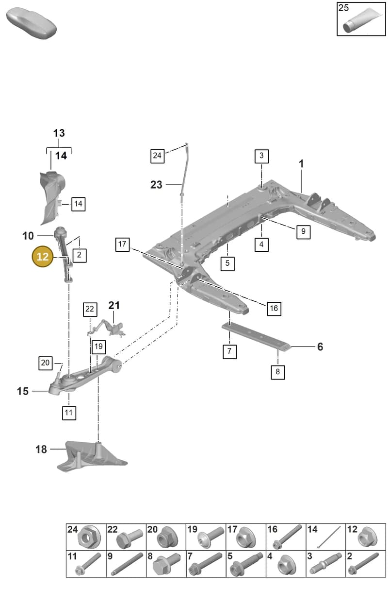 PAF008742 — Porsche 911 (2018-2024) diagram p53401000, position 12